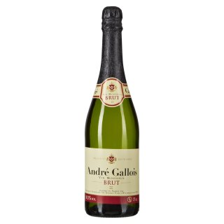 Sparkling Wine Andrè Gallois Brut Sekt trocken - 750 ml Flasche