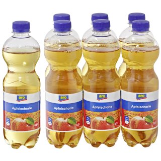 aro Apfelschorle - Neue Rezeptur - 6 x 0,50 l Flaschen