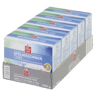 Fine Life Spühlmaschinentabs 10 in 1  - 5 x