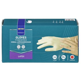 METRO Professional Einmal-Handschuhe gepudert Gr. XL Latex