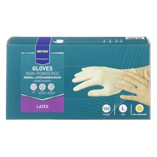 METRO Professional Einmal-Latexhandschuhe ungepudert Gr. L