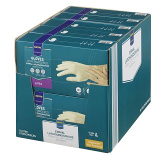 METRO Professional Einmal-Latexhandschuhe ungepudert Gr. L - 10 x