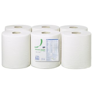 aro Papierreinigungstücher Weiß 1 lagig - 6 Stück