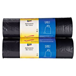 aro Abfallsäcke 70  x  110 cm Schwarz 120 l Polyethylen (PE) 70 My - 2 x 25 Stück