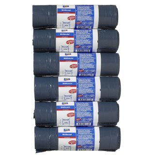 aro Müllbeutel mit Zugband 55  x  60 cm Dunkelblau 35 l Polyethylen (PE), Low Density Polyethylen (LDPE) 30 My