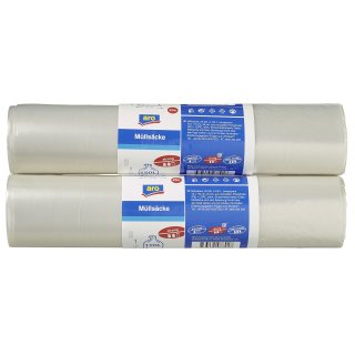 aro Müllsäcke 70  x  110 cm Transparent 120 l High Density Polyethylen (HDPE), Polyethylen (PE) 40 My