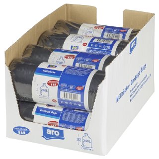 aro Müllsäcke 100  x  125 cm Schwarz 240 l Low Density Polyethylen (LDPE), Polyethylen (PE) 70 My - 4 x 20 Stück
