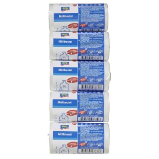 aro Müllbeutel 36  x  44 cm Transparent 5 l Plastik 8 My Ø 4,2 cm - 250 Stück