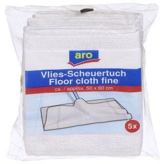 aro Bodentuch 50  x  60 cm Creme Weiß 20 % Polyester, 80 % Baumwolle - 5 Stück