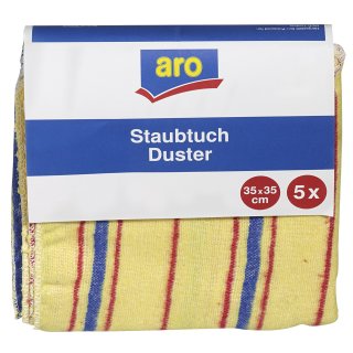 aro Staubtuch 38  x  40 cm Gelb - 5 Stück