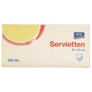 aro Zelltuch-Servietten Gelb 33  x  33 cm 2 lagig