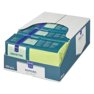 METRO Professional Servietten Kiwi 33  x  33 cm 1/4Falz 3 lagig - 4 x