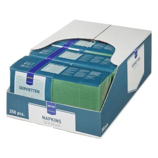 METRO Professional Servietten Jägergrün 33  x  33 cm 1/4Falz 3 lagig - 4 x