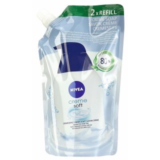 NIVEA Body Cleansing Flüssigseife Creme Soft Nachfüllbeutel (1x500ml)