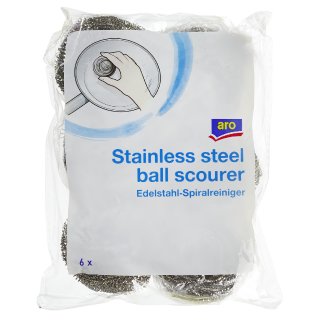 aro Edelstahlspirale Silbergrau - 6 Stück