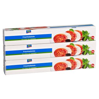 aro Frischhaltefolie Glasklar 13 My - 3x 50 m