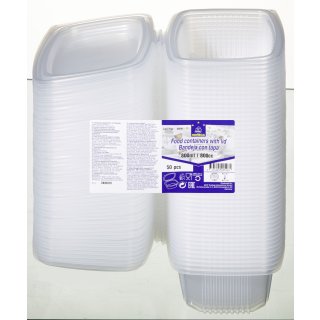 Horeca Select Becher mit Deckel Transparent 800 ml Polypropylen (PP)