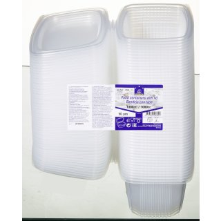 Horeca Select Becher mit Deckel Transparent 1000 ml Polypropylen (PP)