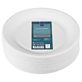 METRO Professional Pappteller Weiß 285 g/m² rund Ø 23 cm - 100 Stück