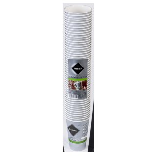 Rioba Coffee to go Becher Hellgrau, Weiß Pappe konisch - 20 x