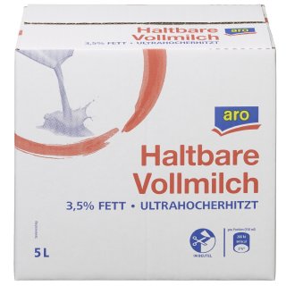 aro H - Milch 3,5 % Fett - 5,00 l Karton