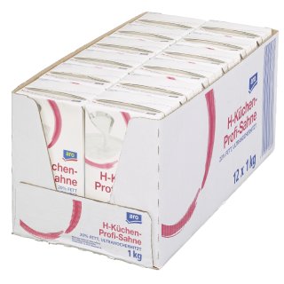 aro H-Küchen-Profi-Sahne 20 % Fett - 12 x 1,00 l Packungen