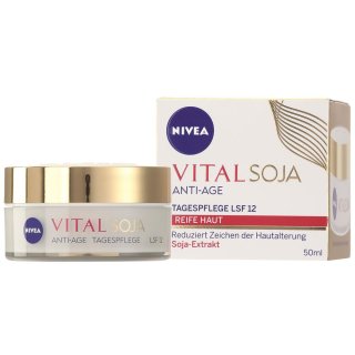 NIVEA FACE Vital SOJA Anti Age Tagespflege, LSF 12 Reife Haut (50ml)