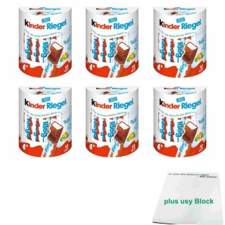 Ferrero Kinder Riegel 10 Riegel 6er Pack (6x 210g Packung) + usy Block