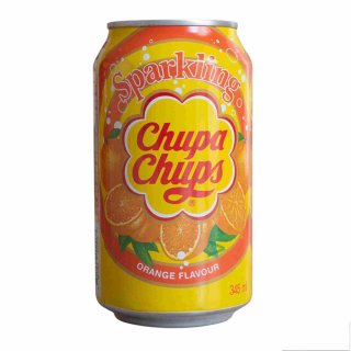 Chupa Chups Sparkling mit Orangen Geschmack (345ml Dose)