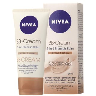 NIVEA FACE BB Cream 5in1 Blemish Balm Mittel bis Dunkel (50ml)
