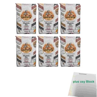 Caputo Farina Manitoba 6er Pack (6x 1kg Packung Mehl) + usy Block