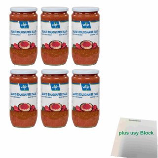 Winny Bolognese Sauce 6er Pack (6x 830g Glas) + usy Block