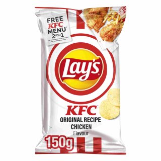 Lays KFC Original Recipe Chicken Flavour Kartoffelchips (150g Beutel)