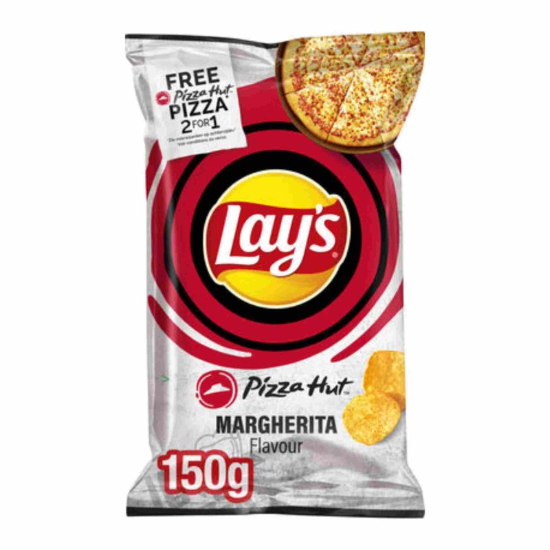 Lays Pizza Hut Margherita Flavour Kartoffelchips (150g) + usy Block