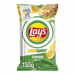Lays Subway Teriyaki Flavour Kartoffelchips (150g Beutel)