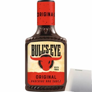 Bulls Eye Original Rauchige Barbecue-Sauce (300ml Flasche) + usy Block