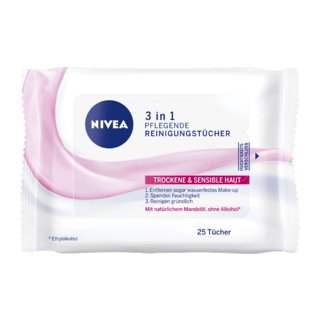 NIVEA FACE 3 in1 Pflegende Reinigungstücher (25Stk)