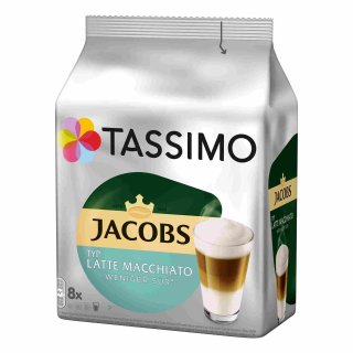 Tassimo Jacobs Typ Latte Macchiato weniger süß (220g Packung, 16 T-Discs für 8 Getränke)