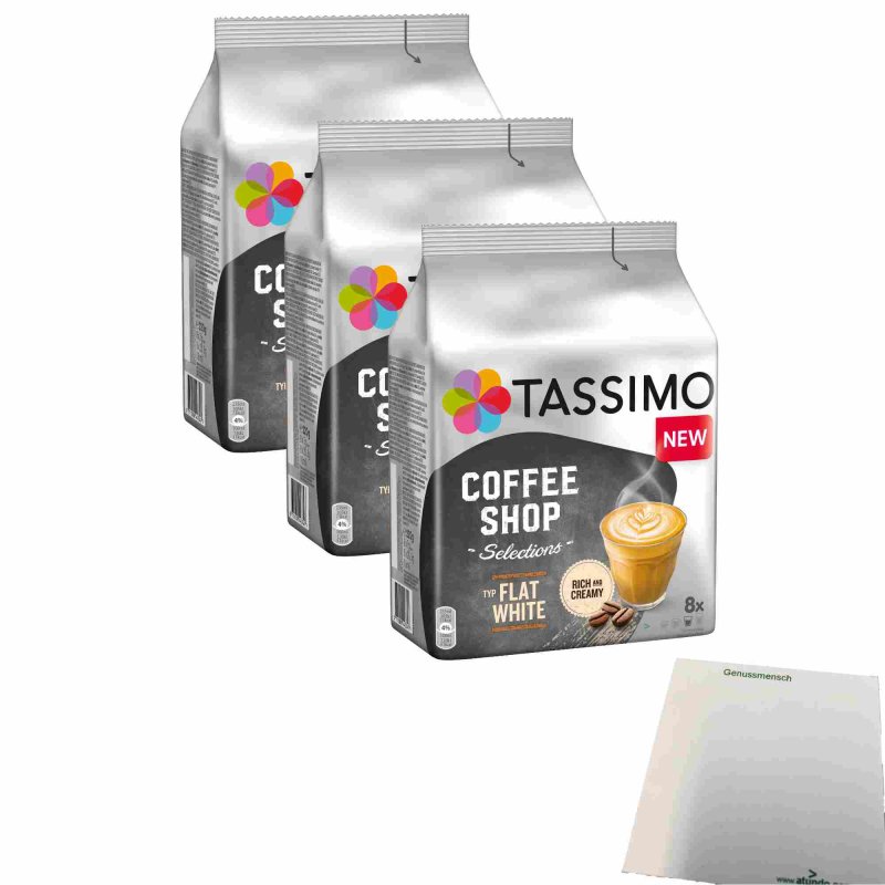 Tassimo Coffee Shop Selections Typ Flat White 3er Pack (3x220g) + usy