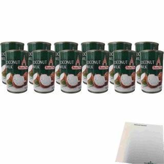 Royal Thai Coconut Milk 18% Fett 12er Pack (12x165ml Dose Kokosnussmilch) + usy Block
