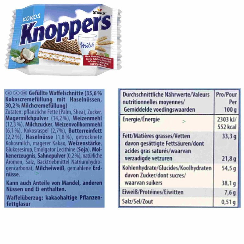 Knoppers Big Pack Bundle (je 1x375g Packung Knoppers Classic & Kokos)