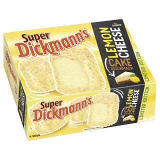 Storck Super Dickmanns Lemon Cheesecake Geschmack Limited Edition (168g Packung, 6 Schokoküsse)
