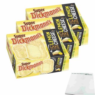 Storck Super Dickmanns Lemon Cheesecake Geschmack Limited Edition 3er Pack (3x168g Packung) + usy Block