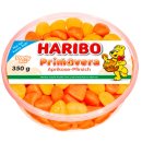Haribo Primavera Aprikose-Pfirsich (350g flache Runddose)