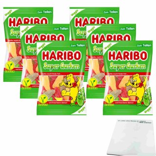 Haribo Super Gurken Veggie 6er Pack (6x200g Beutel)  + usy Block