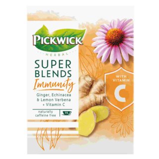 Pickwick Super Blends Immunity mit Ingwer, Echinacea & Zitronenverbene (15x1,5g Teebeutel)
