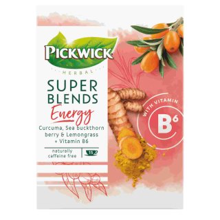 Pickwick Super Blends Energy mit Curcuma, Sanddornbeere & Zitronengras (15x1,5g Teebeutel)