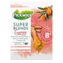 Pickwick Super Blends Energy mit Curcuma, Sanddornbeere & Zitronengras 6er Pack (6x 15x1,5g Teebeutel) + usy Block