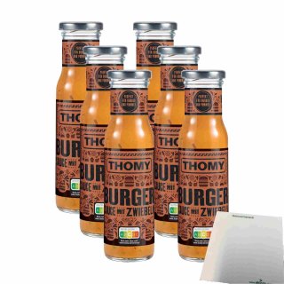 Thomy Burger Sauce mit Zwiebeln 6er Pack (6x230ml Flasche) + usy Block