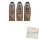 Fa Cream & Oil Kakaobutter & Cocosöl 3er Pack (3x 250ml Flasche) + usy Block